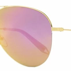Victoria Beckham Women's Aviator Sunglasses VBS90 C05 Gold 62mm