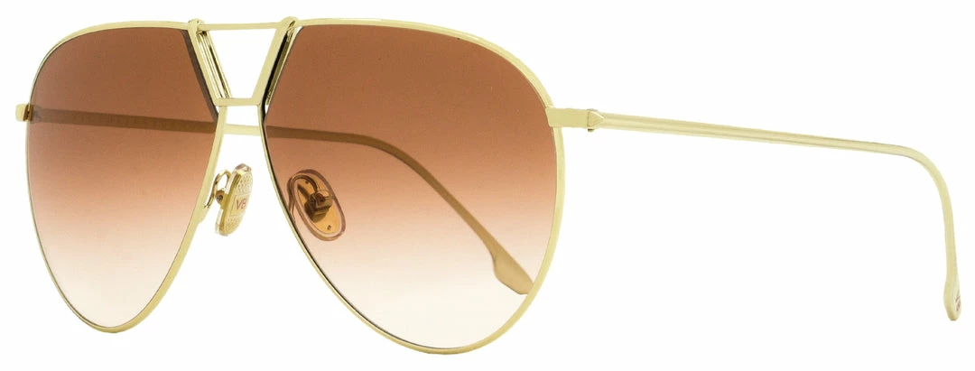 Victoria Beckham Women's Aviator Sunglasses VB208S 712 Gold 64mm 3 Victoria Beckham Women's Aviator Sunglasses VB208S 712 Gold 64mm