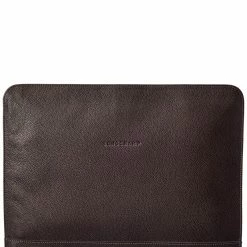 Longchamp Le Foulonne Leather Laptop Case