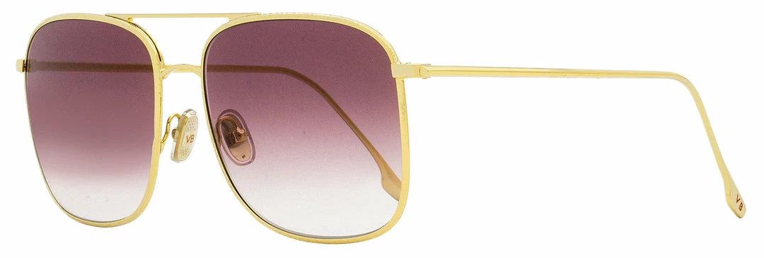 Victoria Beckham Women's Square Sunglasses VB202S 712 Gold 59mm 3 Victoria Beckham Women's Square Sunglasses VB202S 712 Gold 59mm