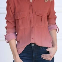 Dear John Denim women Adrianne Blouse in Autumn Blaze