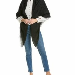 women Longchamp Fringe Wool & Silk-Blend Scarf