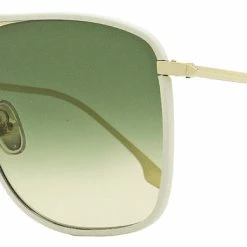 Victoria Beckham Women's Navigator Sunglasses VB210SL 103 Ivory/Gold 58mm