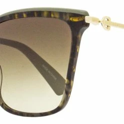 Longchamp Women's Square Sunglasses LO683S 341 Tortoise/Green/Gold 56mm