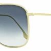 Victoria Beckham Women's Square Sunglasses VB202S 701 Gold 59mm