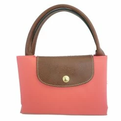 Longchamp women Longcham Le liage Nylon Medium Folding Satchel Bag