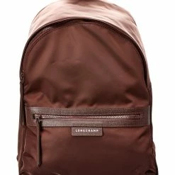 women Longchamp Le Pliage Neo Medium Nylon Backpack, Brown