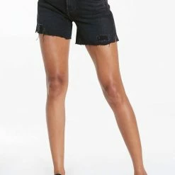 Dear John Denim women Julian Distressed Denim Short in Black