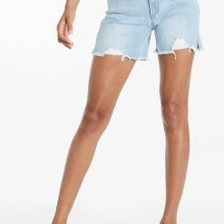Dear John Denim women Julian Distressed Denim Short in Light Wash