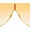 women Victoria Beckham VBS138 C01 Grooved Metal Shield Sunglasses