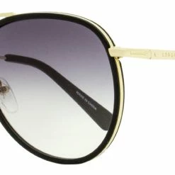 Longchamp Women's Aviator Sunglasses LO684S 722 Black/Gold 58mm