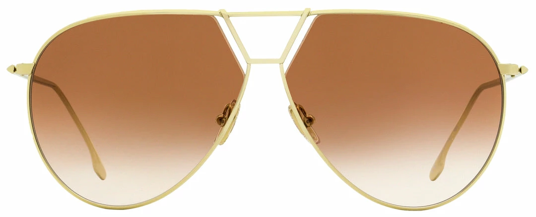 Victoria Beckham Women's Aviator Sunglasses VB208S 712 Gold 64mm 4 Victoria Beckham Women's Aviator Sunglasses VB208S 712 Gold 64mm - Image 2
