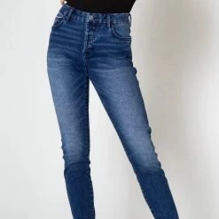 Dear John Denim women OLIVIA SUPER HIGH RISE ANKLE SKINNY JEANS COLVILLE in Dark Wash