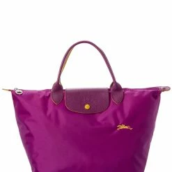 women Longchamp Le Pliage Club Medium Nylon Short Handle Tote