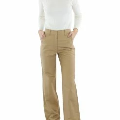 Victoria Beckham 70's Womens High Rise Cuffed Flared Pants