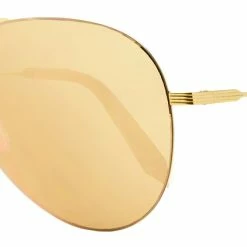 Victoria Beckham Women's Aviator Sunglasses VBS119 C06 18ct Gold 62mm