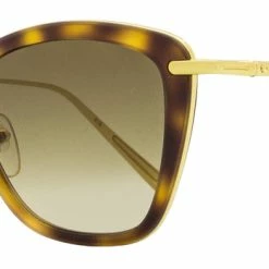 Longchamp Women's Rectangular Sunglasses LO638S 214 Gold/Havana 52mm