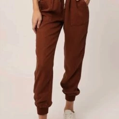 Dear John Denim women Jacey High Rise Jogger in Sepia