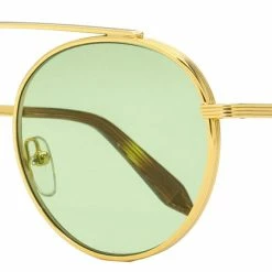 Victoria Beckham Women's Oval Sunglasses VBS137 C03 Gold/Brown 54mm