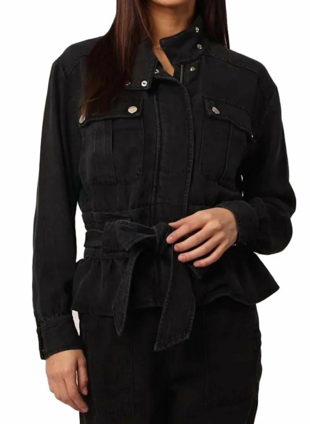 Dear John Denim women Austin Belted Jacket in Black Denim 3 Dear John Denim women Austin Belted Jacket in Black Denim