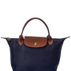 women Longchamp Le Pliage Small Nylon Short Handle Tote