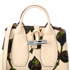 women Longchamp Roseau XS Leather Crossbody