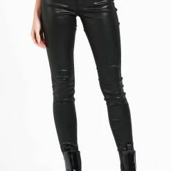 Dear John Denim women Gisele High Rise Ankle Skinny Pant in Black Coated