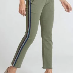 Dear John Denim women Blaire Slim Straight Ankle Pant in Aloe